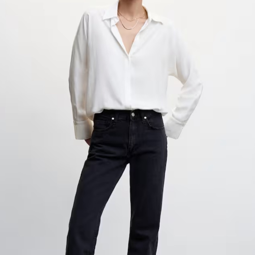 NWOT MANGO WHITE SHIRT